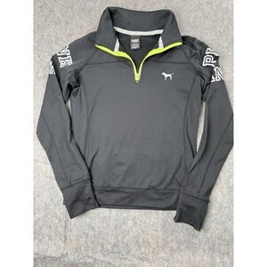 PINK By Victoria's Secret Running Women's SMALL 1/4 Zip Pullover Logo Jacket Top